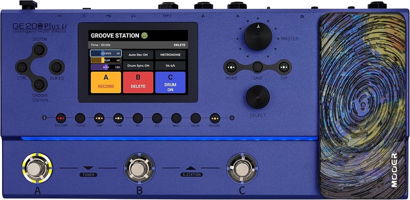 MOOER GE200 Plus Li Guitar Pedal - Intelligent Multi Effects Processor with Rechargeable Battery - Image 1