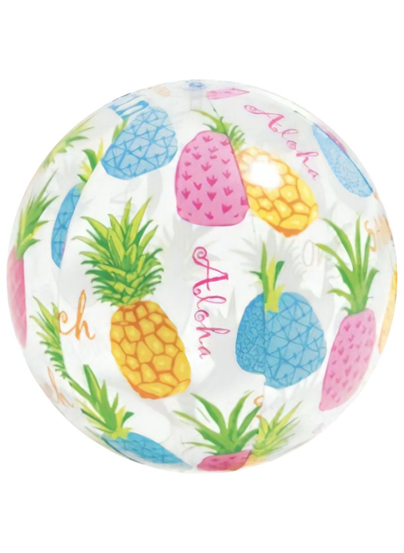 INTEX - 59040NP-Inflatable Lively Print Beach Ball Pineapple Design, 51CM - Image 1