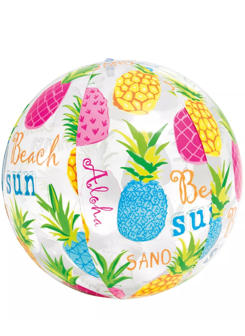 INTEX - 59040NP-Inflatable Lively Print Beach Ball Pineapple Design, 51CM - Image 1