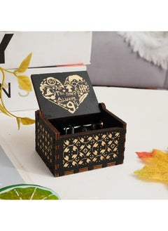 Generic Harry Potter Hand-cranked Music Box Wholesale Stall Crafts Ornaments Gift Wooden Carved Painted Music Box Black Love Harry Potter 
