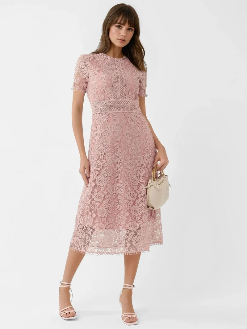 زوبعة Lace A-Line Midi Dress
