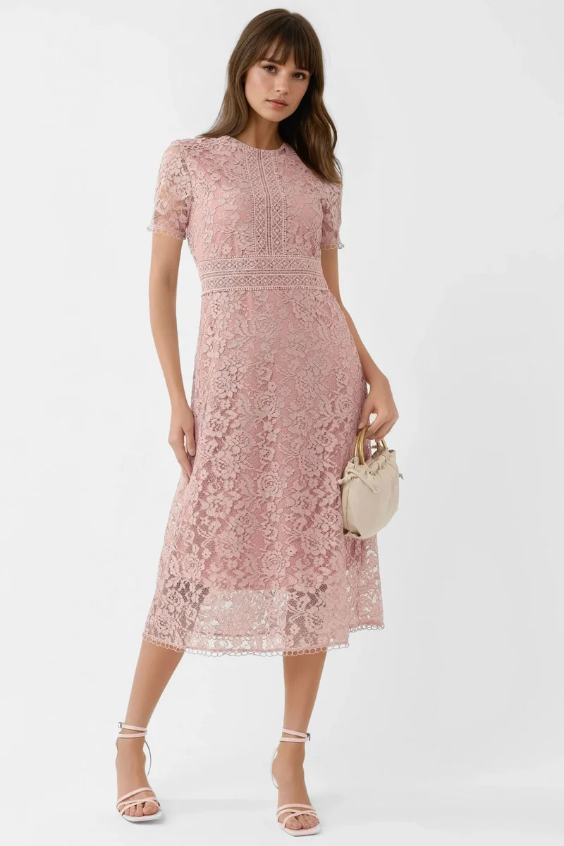 Hiccup Lace A-Line Midi Dress