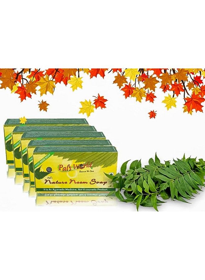 Pal's World Soap Helps In Getting Relief From Dryness Dead Skin Cells Natural Nature Neem Bar (Pack Of 5) - Image 3
