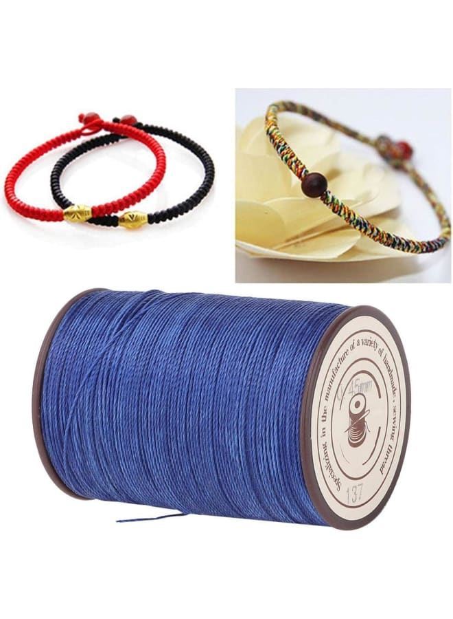 Specification:Material: PolyesterVolume: 160m/RollColor: Black; White; Rice white; Emerald; Red; Royal blue(Optional)Usage: sewing of leather shoes, boots, sandals, handbag ornaments, handbag straps, handicraft articles and bagsage list:1 * Wax Thread(Roll)  - Image 2