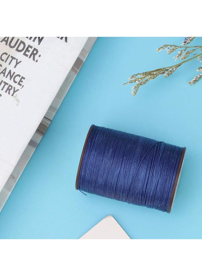 Specification:Material: PolyesterVolume: 160m/RollColor: Black; White; Rice white; Emerald; Red; Royal blue(Optional)Usage: sewing of leather shoes, boots, sandals, handbag ornaments, handbag straps, handicraft articles and bagsage list:1 * Wax Thread(Roll)  - Image 3