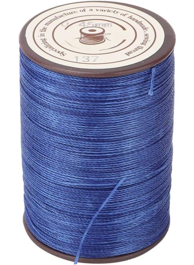 Specification:Material: PolyesterVolume: 160m/RollColor: Black; White; Rice white; Emerald; Red; Royal blue(Optional)Usage: sewing of leather shoes, boots, sandals, handbag ornaments, handbag straps, handicraft articles and bagsage list:1 * Wax Thread(Roll)  - Image 1