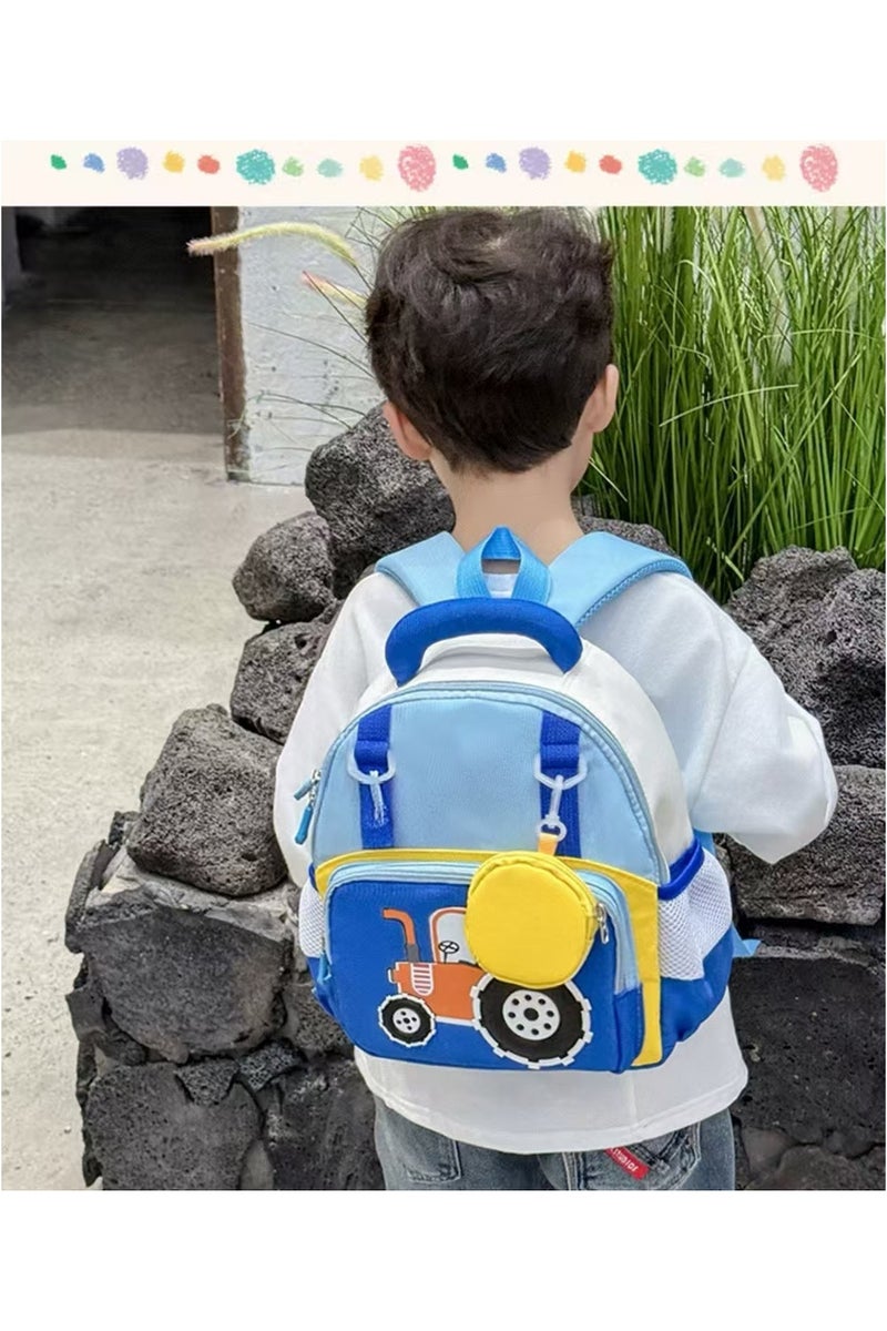 نايس جديد 2-4-year-old الفتيان والفتيات على ظهره : لطيف الأطفال على ظهره - روضة أطفال على ظهره - أزرق - Image 1