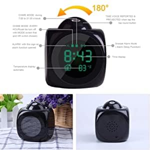 PARABRAHMA Plastic Digital LCD Projector Alarm Clock Wall Projection Voice Weather Station LED Temperature and Wake Up Projector for Bedroom StudentsProjection Clock - Image 2