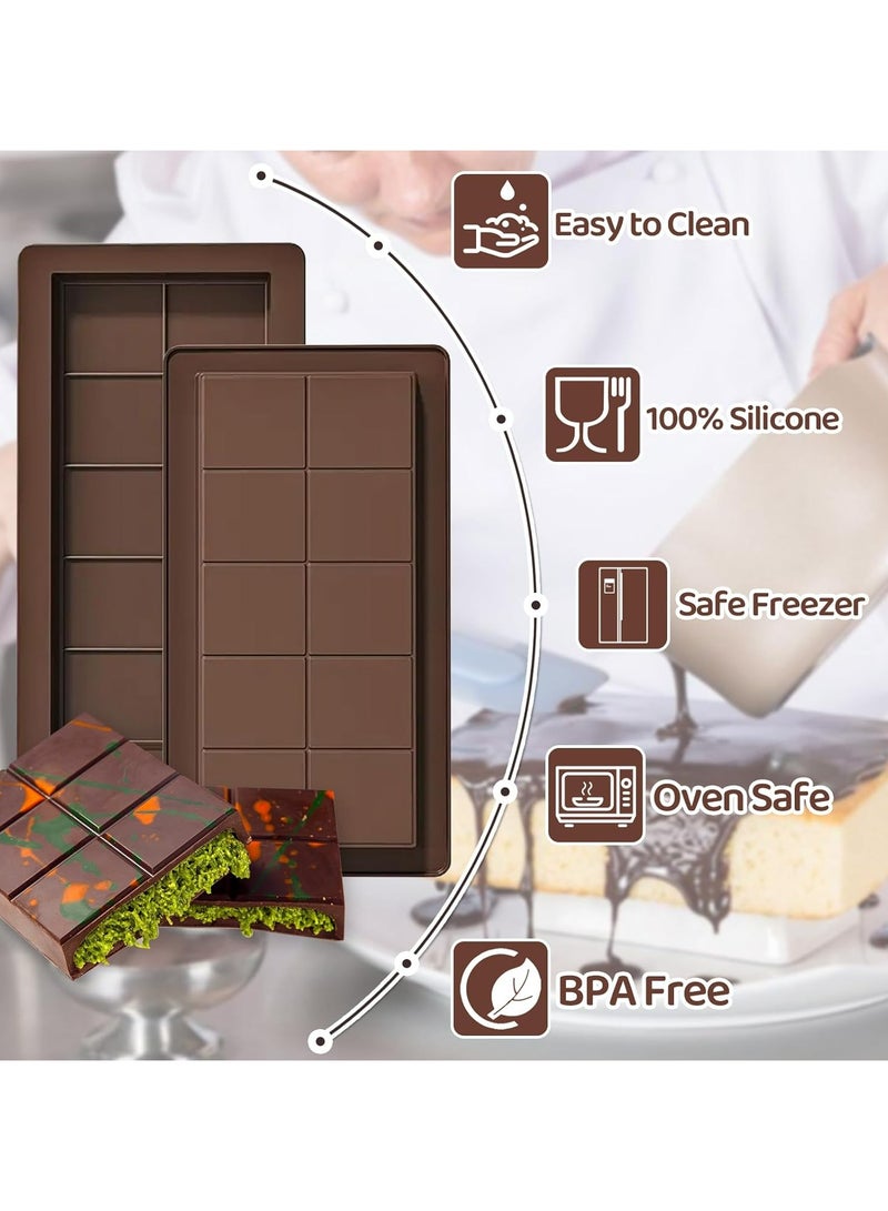 أوزيغالور قطعتان من قوالب الشوكولاتة السيليكونية العميقة - 10 فتحات - Image 2