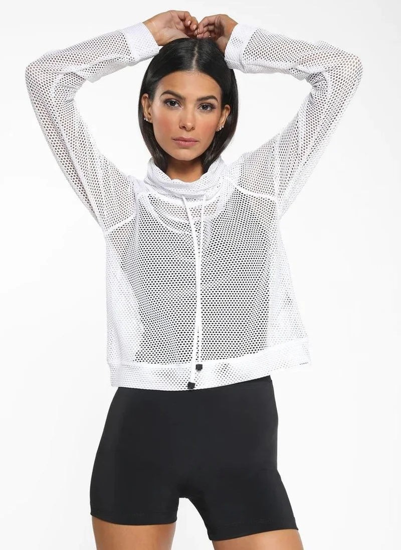 كورال كنزة كورال أكتيف بومب شبكية مفتوحة - أبيض