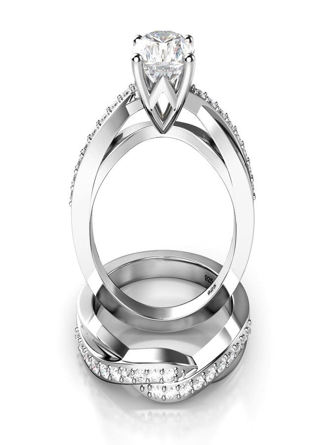 Metal Factory Sz 6 Sterling Silver 925 Round Brilliant Cut Cubic Zirconia CZ Engagement Ring - Image 2