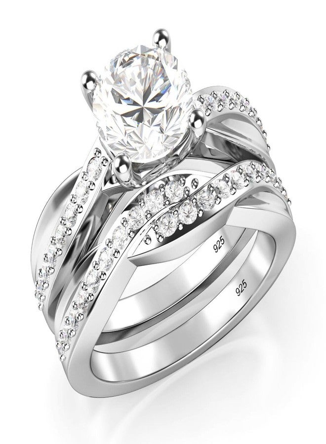 Metal Factory Sz 6 Sterling Silver 925 Round Brilliant Cut Cubic Zirconia CZ Engagement Ring - Image 1