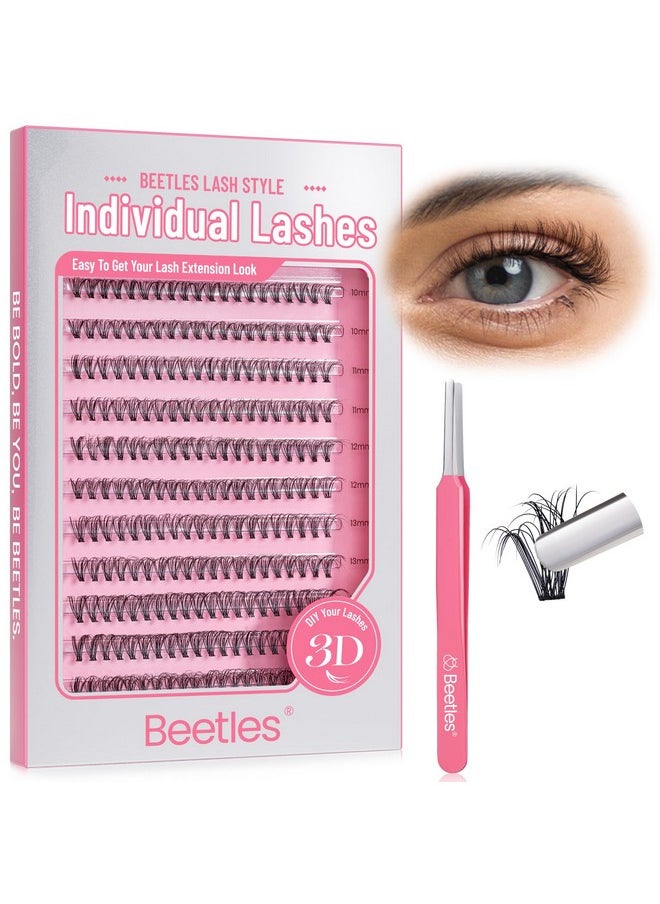 beetles Gel Polish - Beetles Lash Clusters 280pcs 30D False Eyelashes 8-16mm Wispy Individual Eyelash Clusters D Curl Natural Cluster Eyelash Extensions with Tweezers DIY at Home (C018, 30D, 8-16mm) - Image 1