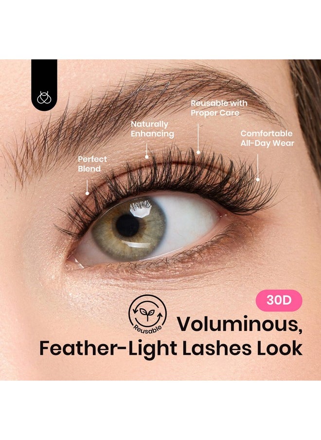 beetles Gel Polish - Beetles Lash Clusters 280pcs 30D False Eyelashes 8-16mm Wispy Individual Eyelash Clusters D Curl Natural Cluster Eyelash Extensions with Tweezers DIY at Home (C018, 30D, 8-16mm) - Image 1