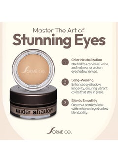 SORMÉ Sorme Treatment Cosmetics Under Shadow Primer (0.18 oz) | Neutralizing Eyelid Primer for Crease-Proof Eye Makeup | Hydrating Cream Eyeshadow Primer | Cruelty-Free Eyeshadow Base and Under Eye Primer  - Image 3