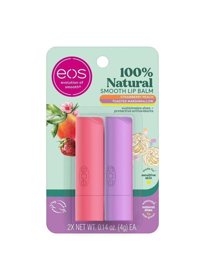 100% Natural Lip Balm- Strawberry Peach and Toasted Marshmallow, All-Day Moisture Lip Care, 0.14 oz, 2 Pack - pzsku/ZA33203057EE0C0F6ADE8Z/45/_/1681114422/0244adb1-647b-4ab0-acb0-2589961c0ab8