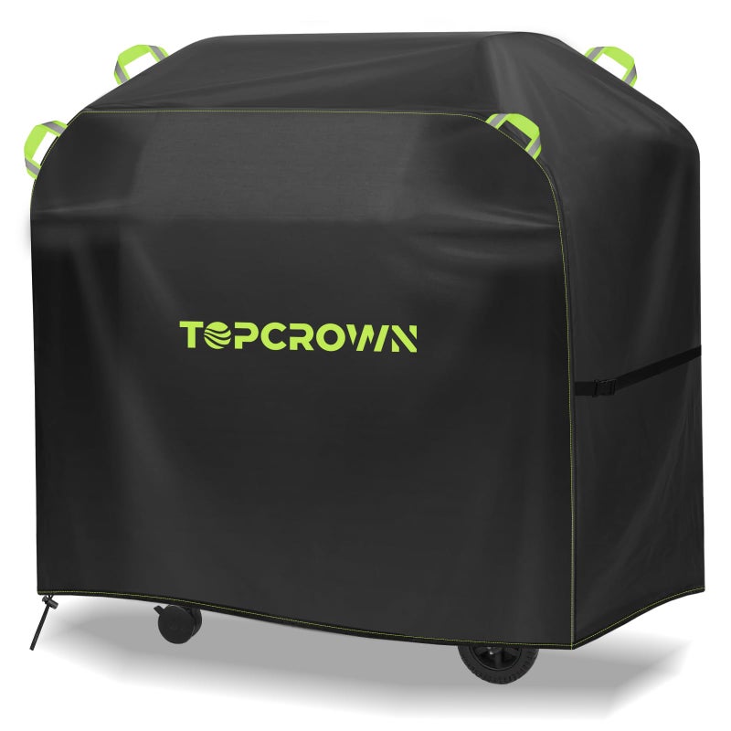 TOPCROWN Grill Cover for Outdoor Grill, Universal Fit 45"-75" BBQ Gas Grill Waterproof Anti-UV Oxford Fabric Windproof Design with Adjustable Straps, Fits Weber/Char-Broil/Nexgrill and More (48") - Image 1