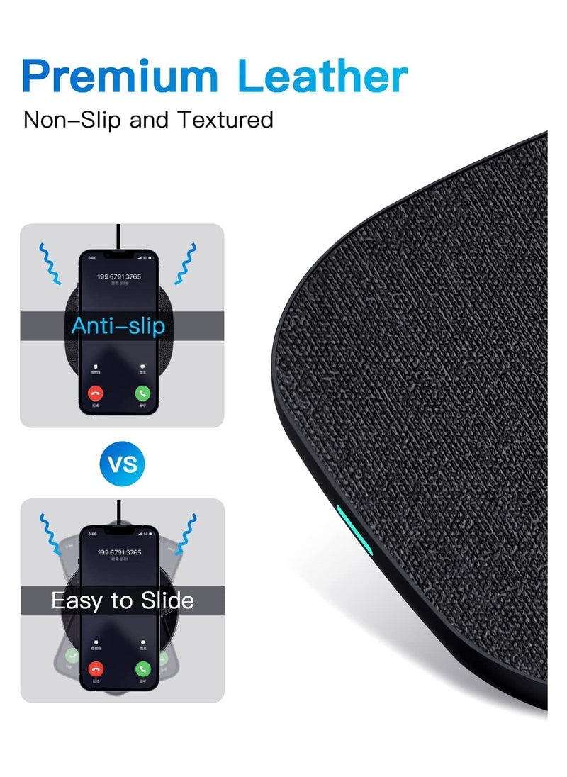 Generic - Fast Wireless Charger Pad for iPhone 14/13/12/11/X/XR/Xs/8, 15W Max Qi Charging for Samsung S22/S21/S20/S10/S9, Note 20/10/9/8, Google Pixel 6/5, HUAWEI P40/P30, OnePlus and More Qi-Compatible Phones - Image 1