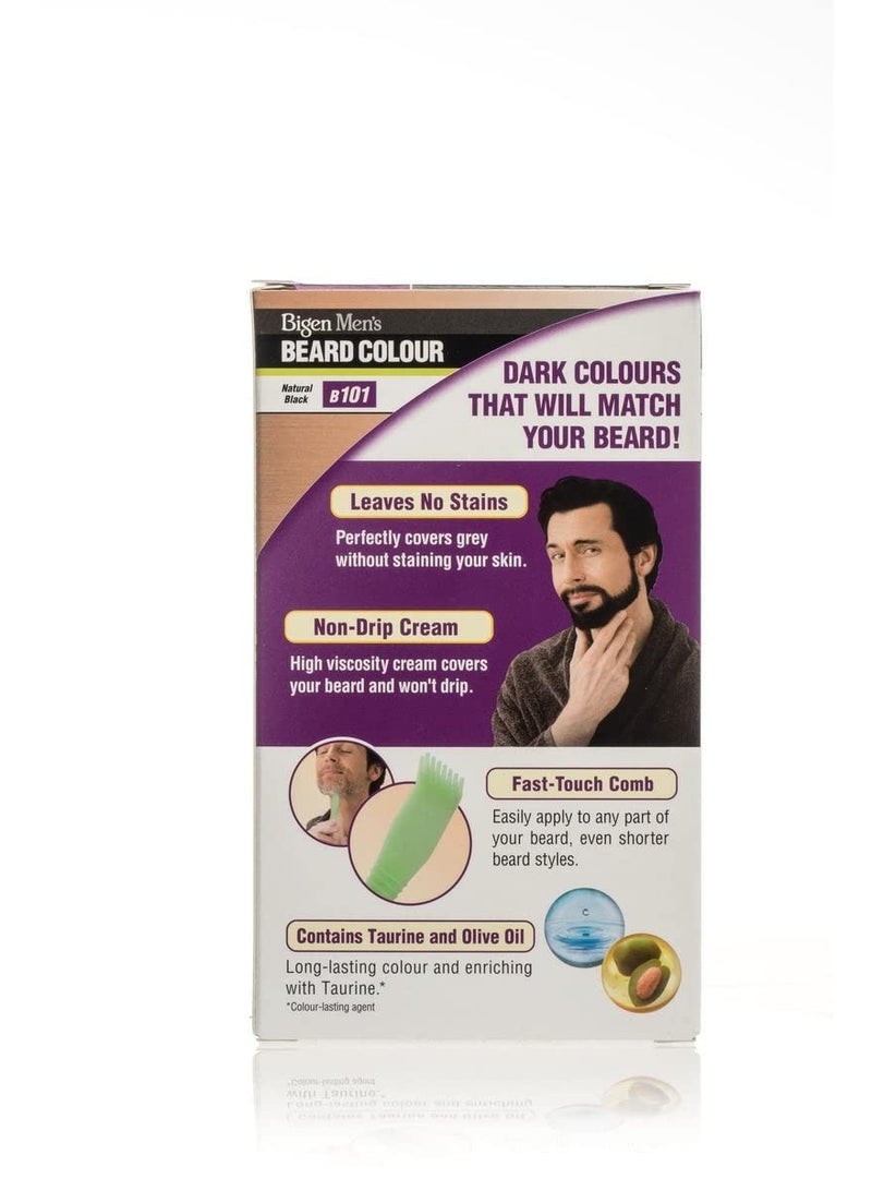 Bigen Mens Beard Colour Natural Black B101 40G - Image 2