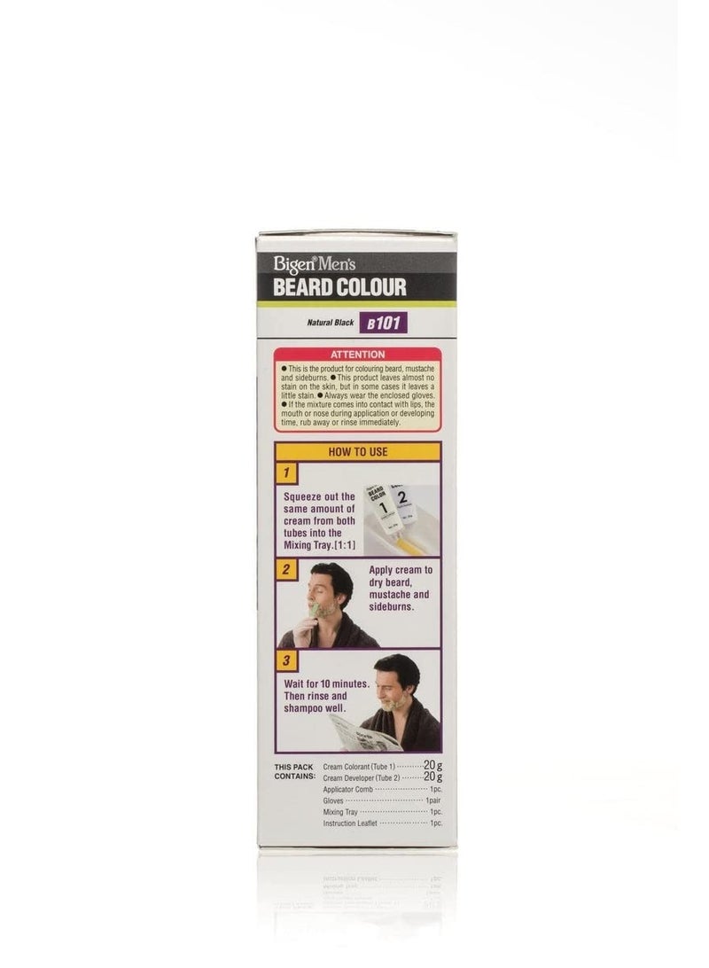 Bigen Mens Beard Colour Natural Black B101 40G - Image 3
