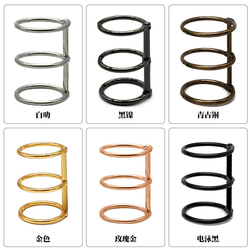 Supply Of Silver Three-Hole Calendar Rings, Metal Calendar Binding Rings, Diy Notebook Three-Hole Binder Rings - Image 3