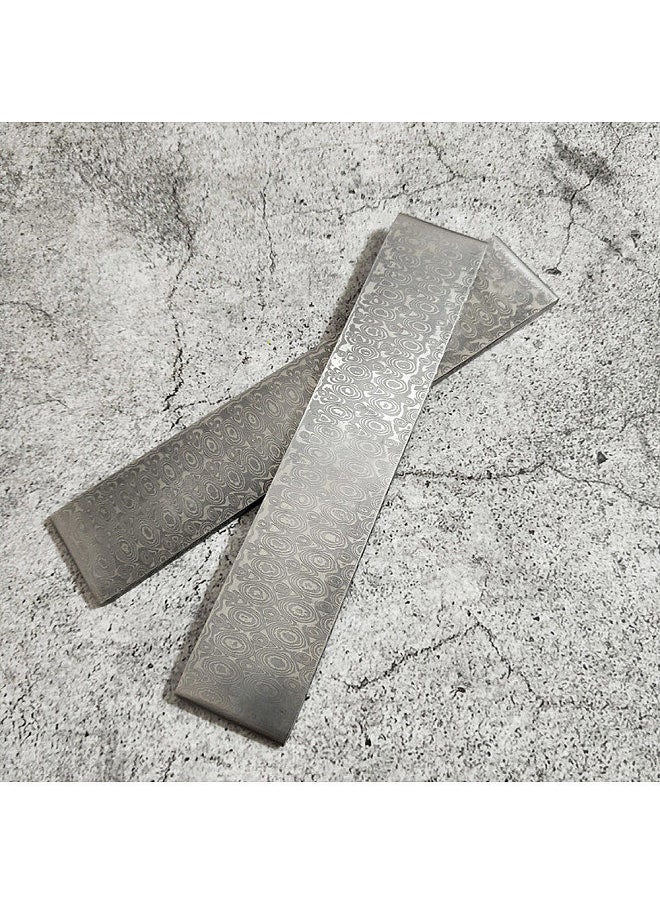 Generic - Damascus Steel DIY Cutter Making Materials Pattern Steel Bar Cutter Blade Blank Has Been Heat Treating - Image 1