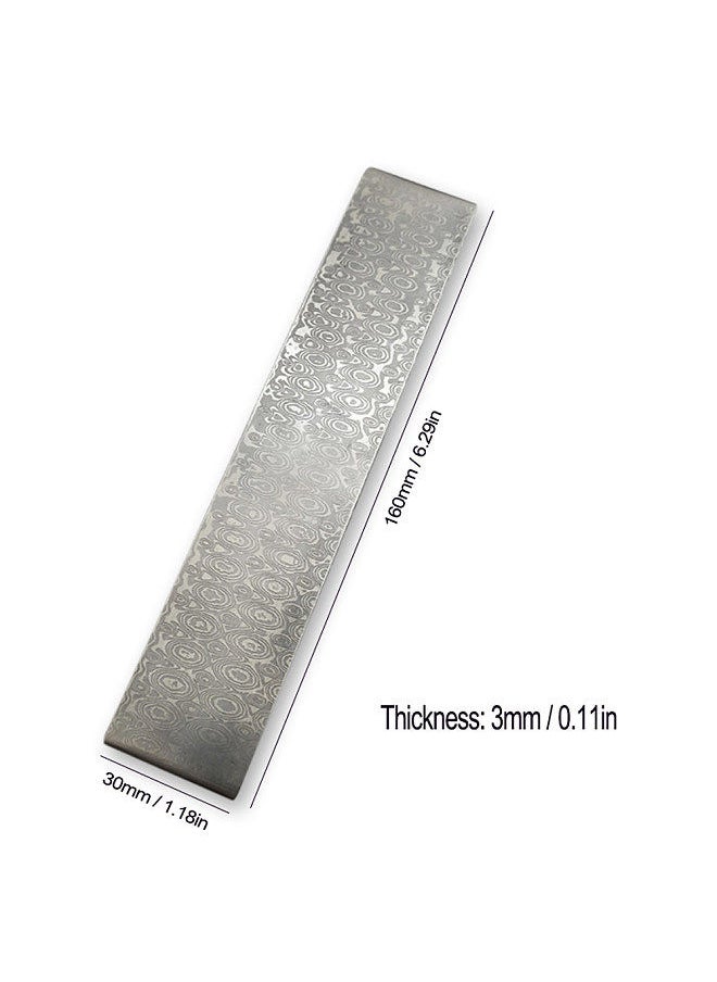 Generic - Damascus Steel DIY Cutter Making Materials Pattern Steel Bar Cutter Blade Blank Has Been Heat Treating - Image 1
