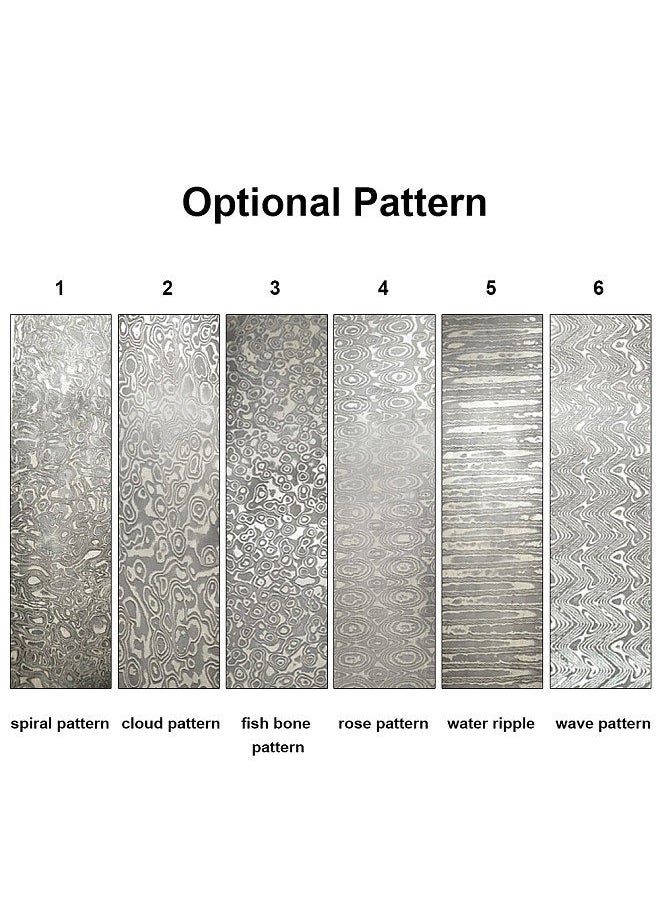 Generic - Damascus Steel DIY Cutter Making Materials Pattern Steel Bar Cutter Blade Blank Has Been Heat Treating - Image 1