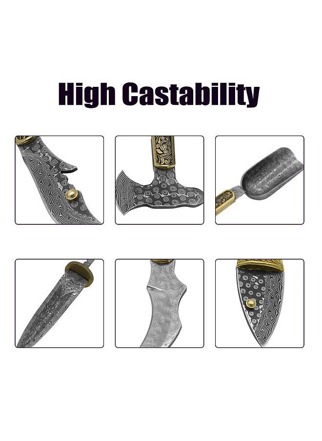 Generic - Damascus Steel DIY Cutter Making Materials Pattern Steel Bar Cutter Blade Blank Has Been Heat Treating - Image 1