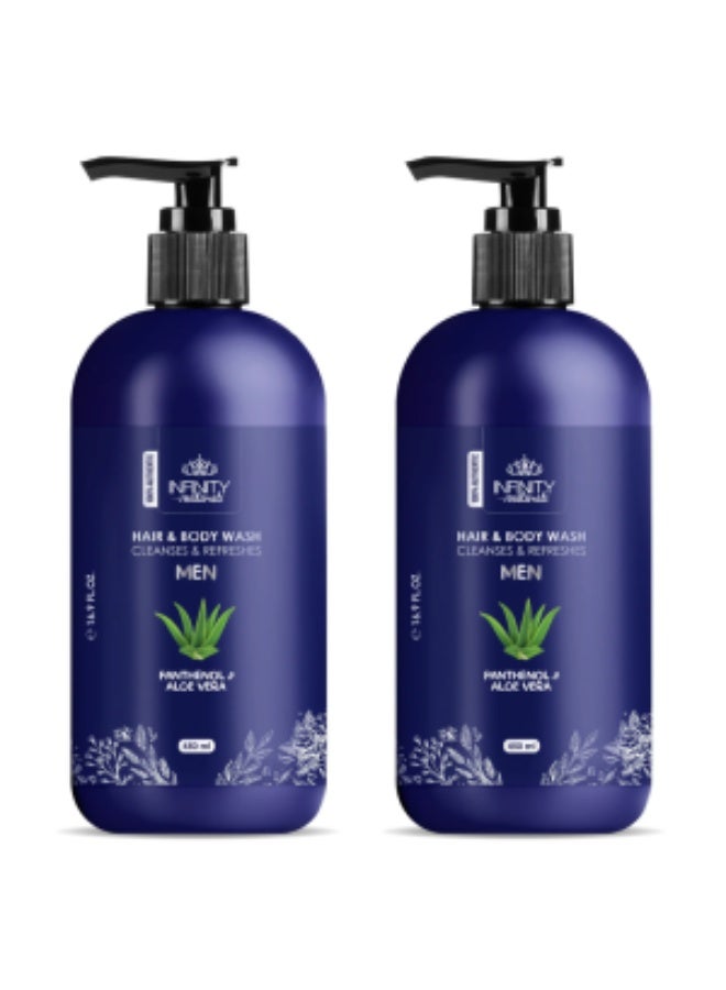 إينفينيتي انفنيتي ناتشورال غسول للشعر و الجسم للرجال 450 مل 1+1