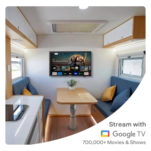 SYLVOX 19-Inch RV TV, 12 Volt Smart TV with Google OS, 178° Wide Viewing, HDMI/USB Ports, AC/DC Power, Voltage Protection for Camper, Motorhome and RV Use - Image 2