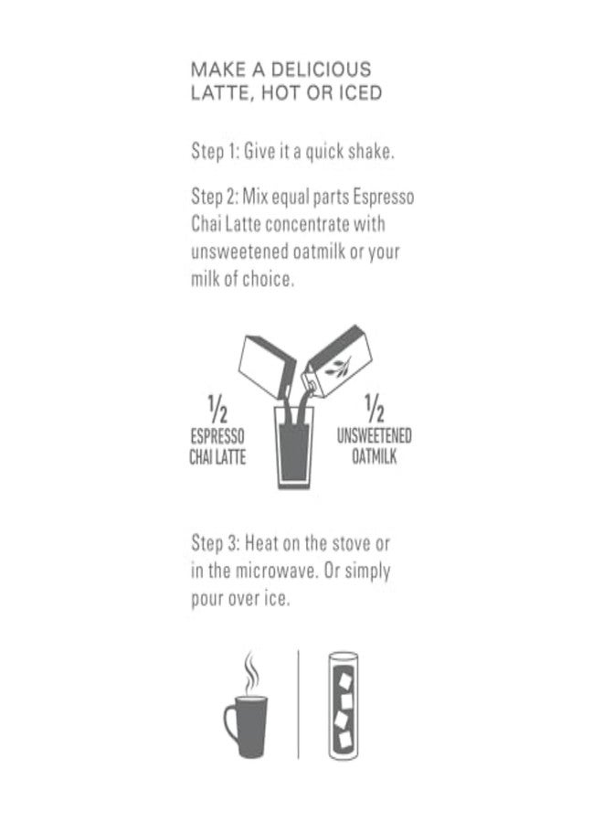 TAZO Espresso Chai Latte, Black Tea Concentrate, Easy to Serve Espresso Chai Tea for Everyday Cafe Style Lattes, Hot or Iced Coffee-like experience, Barista Approved, 32oz Tea Mix Carton - Image 3