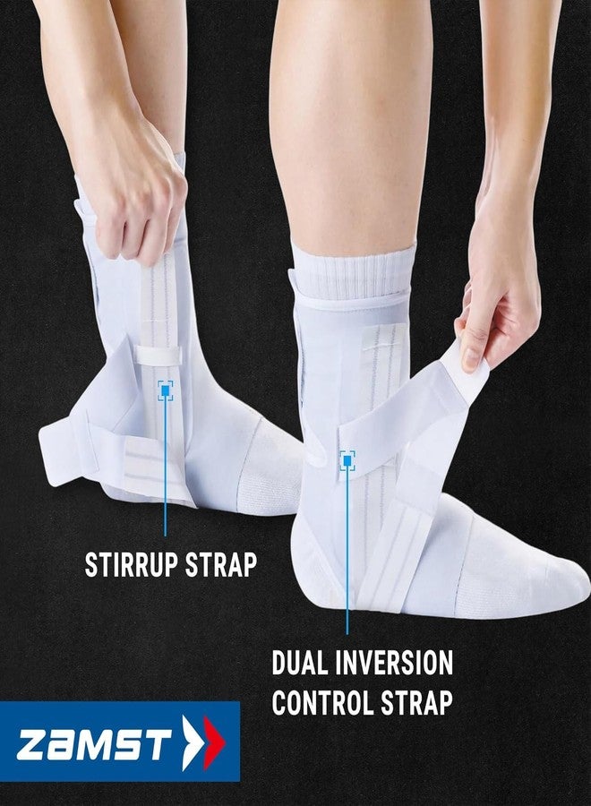 Zamst A1 White Ankle Brace for Sports - Breathable Sports Ankle Support for Men and Women with Adjustable Three Way Straps for Moderate Lateral Ankle Sprain - Left, Small - Image 4
