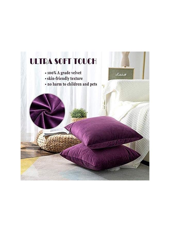 Zaboon benefit NEW YORK Decorative Solid Filled Linen Cushion (Red, 45x45cm) - Image 2