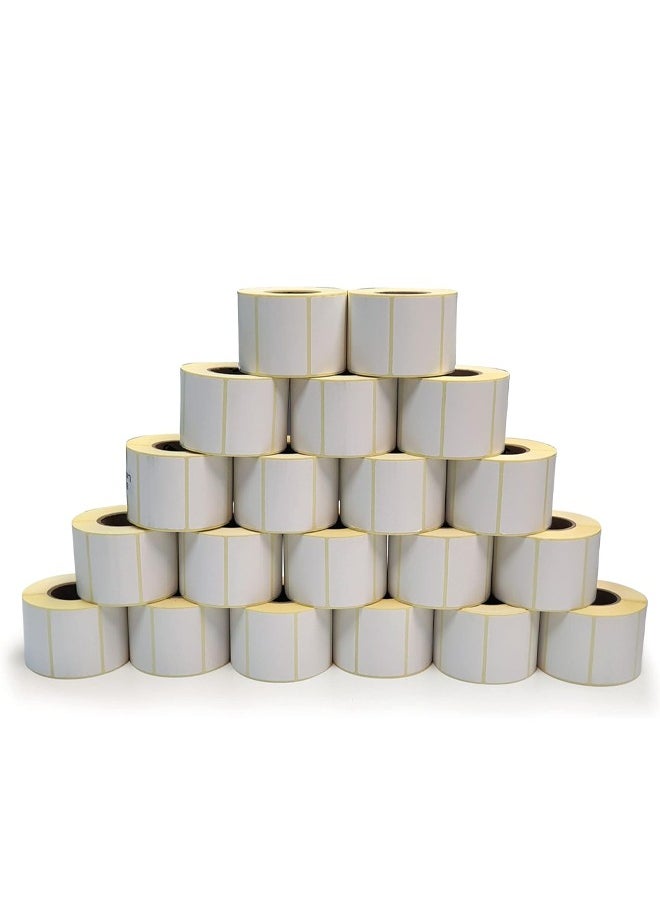 Office Maker Office Maker Sticker Label Size 58x39 mm for Barcode Label Printer Scale | Direct Thermal & Thermal Transfer | White Color | 800 Labels per Roll | 40 mm Core | Best For Grocery Scales (20 Pieces)  - Image 1