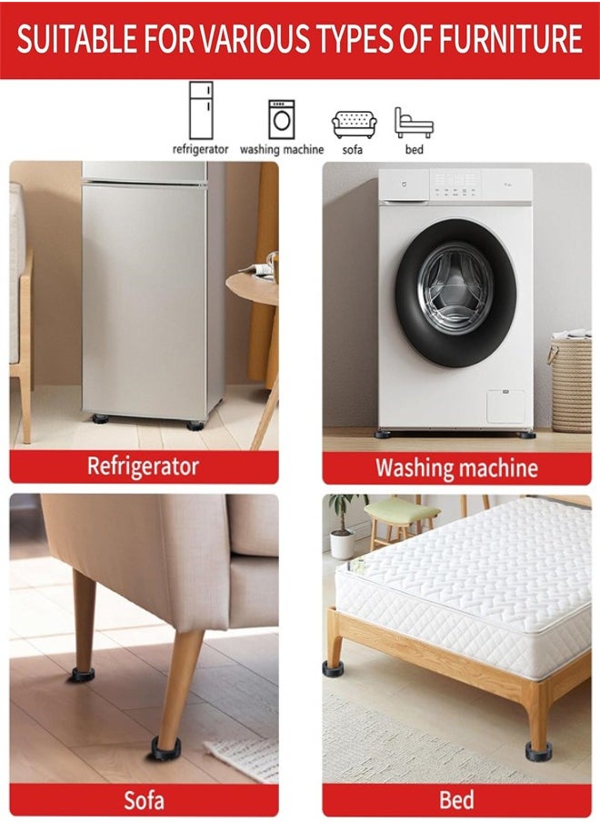 Generic - Anti Vibration Pads for Washing Machine, 4PCS Washing Machine Vibration Pads Pedestals, Anti Vibration Washing Machine Support, Prevent Your Washer and Dryer Set from Walking and Reduce Noise - Image 1