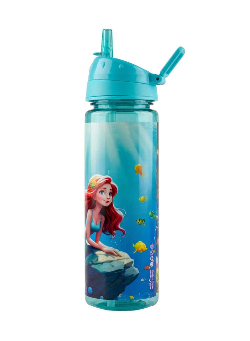 Nova Green Nova Mermaid School Water Bottle 750ml| Kids Reusable Water Bottle with Flip-Top Lid | Mermaid-Themed Drinking Bottle for Girls | Leak-Resistant School, Travel & Sports Water Bottle for Women | Best Price UAE