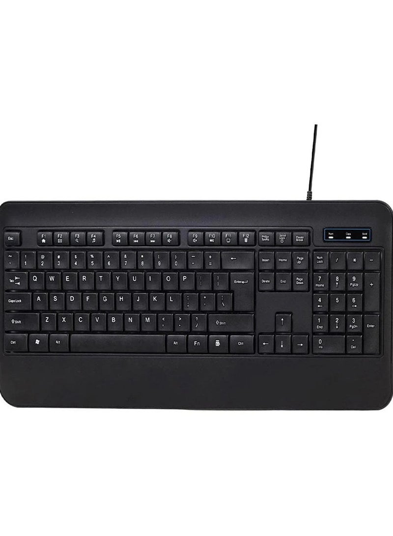 Zero Wired Gaming Keyboard - ZR-2090 RGB in Arabic and English. Black - Image 2