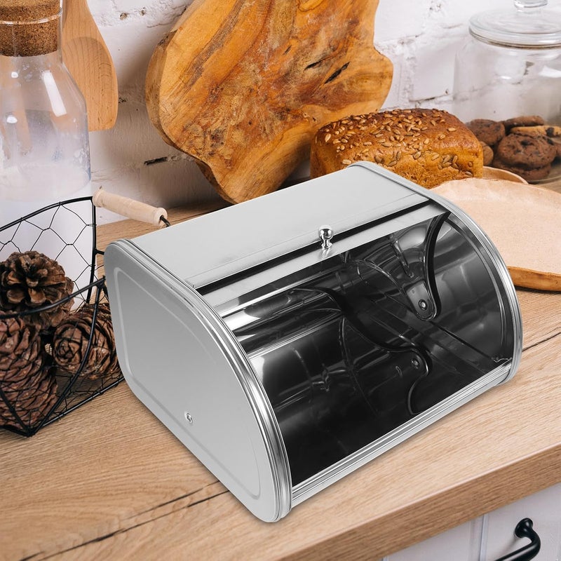 FAVOMOTO Countertop Bread Box Metal Bread Holder Frosted Finish for Home Bakery Organization - Image 5