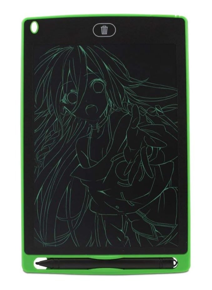 مخطوطات تابلت كتابة LCD مقاس 8.5 بوصة، لوحة رسومات الشعار المبتكرة قابلة للمسح وإعادة الاستخدام للكتابة والرسم، ألعاب تعليمية للأطفال للأولاد والبنات (أخضر) - Image 1