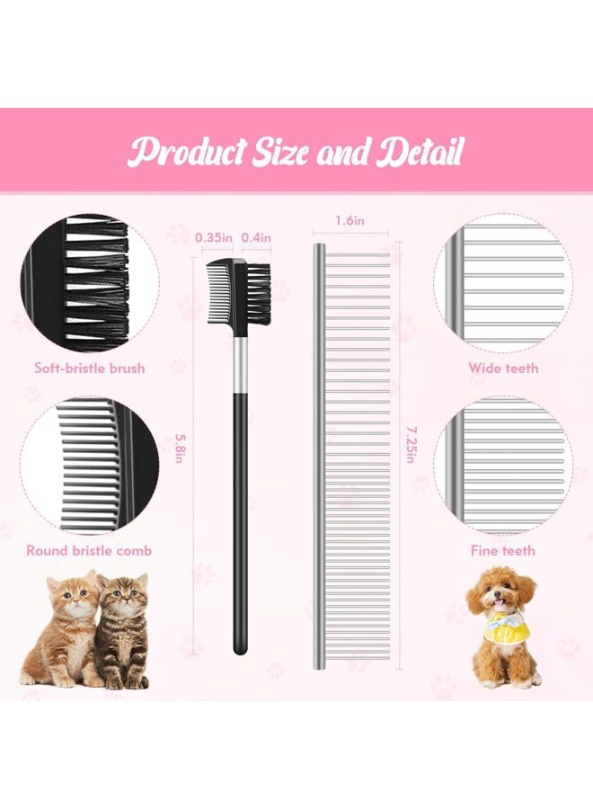 Kerros 6-Pack Flea Comb for Dogs and Cats, Fine & Wide Tooth Stainless Steel Lice Comb, Tick Removal Tool, Tear Stain Remover, Dematting Brush - Professional Pet Grooming Kit for All Types of Pets - Image 3