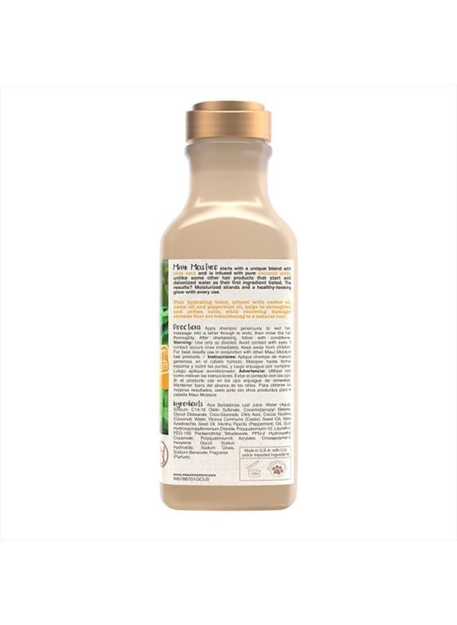 MAUI MOISTURE - Strength & Length + Castor & Neem Oil Shampoo, Curly Hair Product for Dry, Damaged Hair, 13 Fl Oz - Image 1