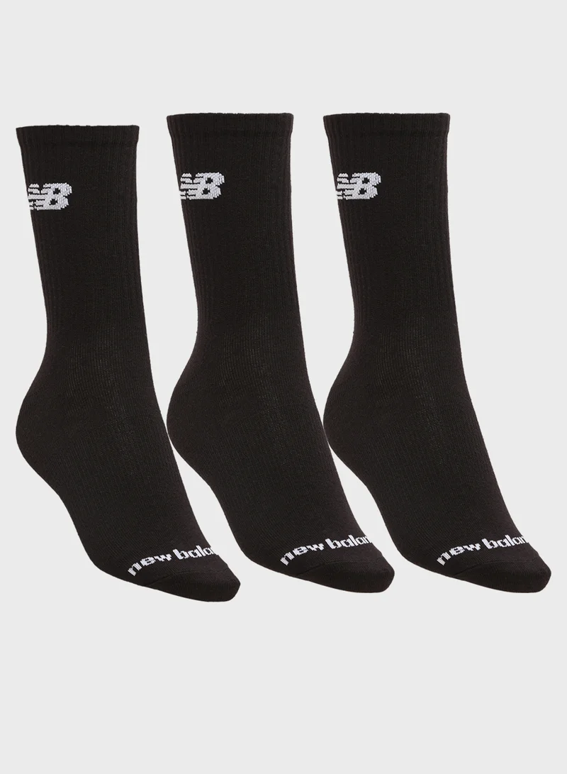 نيو بالانس 3 Pack Everyday Lightweight Quarter Crew Socks