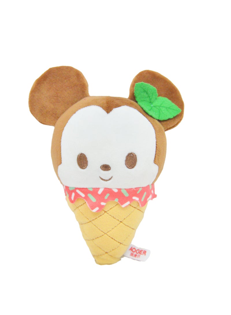 Disney مجموعة آيس كريم ميكي ماوس المحشوة من ديزني 6 بوصات | لعبة ناعمة | ميكي ماوس - Image 1