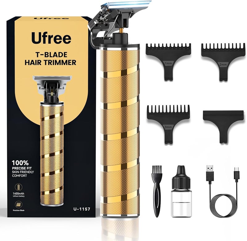 Ufree Hair Trimmer & Beard Trimmer for Men Professional, Electric Razor Shavers for Men, T Blade Precision Edgers Liners, Barber Clippers for Hair Cutting Mustache Facial, Mens Gifts - Image 1