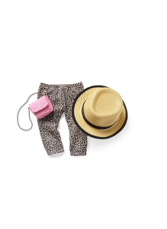 American Girl - Truly Me Show Your Sweet Side Accessories For 18Inch Dolls With Leopard Pants, Pink Pants And Hat - Image 1
