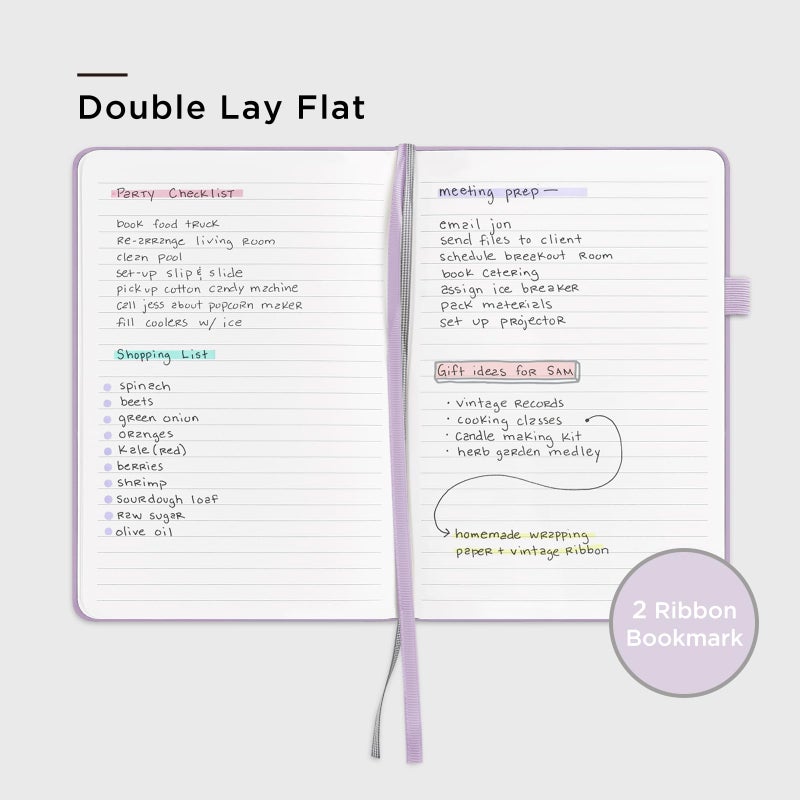 &And Per Se ⩓ Per Se Lined Hardcover Notebook â€“ A5 5.7"x8" College Ruled, 160 Pages, 100gsm Thick Paper â€“ Aesthetic Journal for Women, Gift-Ready Planner, Everyday Writing Notebook (Lavender) - Image 5