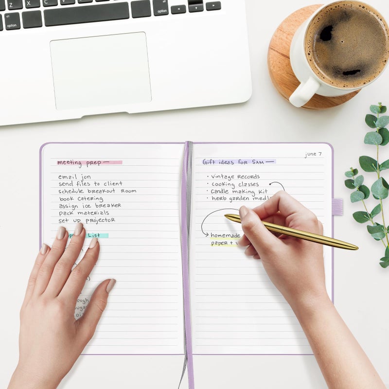&And Per Se ⩓ Per Se Lined Hardcover Notebook â€“ A5 5.7"x8" College Ruled, 160 Pages, 100gsm Thick Paper â€“ Aesthetic Journal for Women, Gift-Ready Planner, Everyday Writing Notebook (Lavender) - Image 2