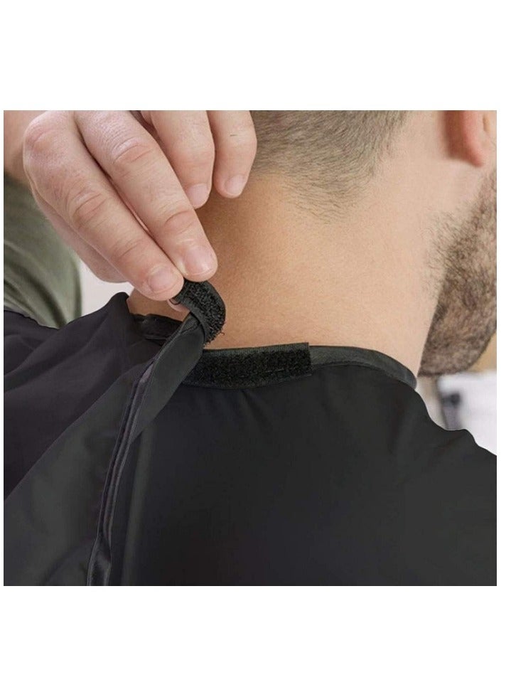 Beard Bib, Portable Beard Apron For Men, Beard Hair Catcher For Shaving Waterproof and Non-Stick Beard Cape Grooming Cloth Black