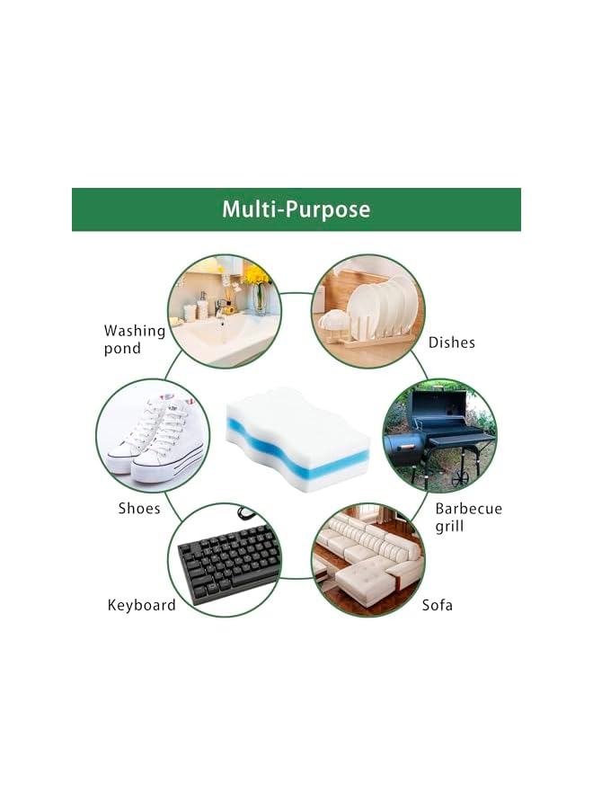 PROMASS 25 Pack Extra Durable Eraser Sponge, Premium Melamine Cleaning Sponges, Multi-Purpose Power Household Foam Cleaning Pads, Melamine Magic Cleaning Sponges, for Kitchen, Bathroom, Floor Scuff Erasers - Image 4